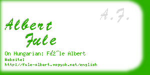 albert fule business card